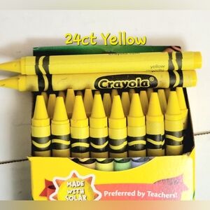 (24) Crayola Crayons (Yellow) Single Color Bulk Lot